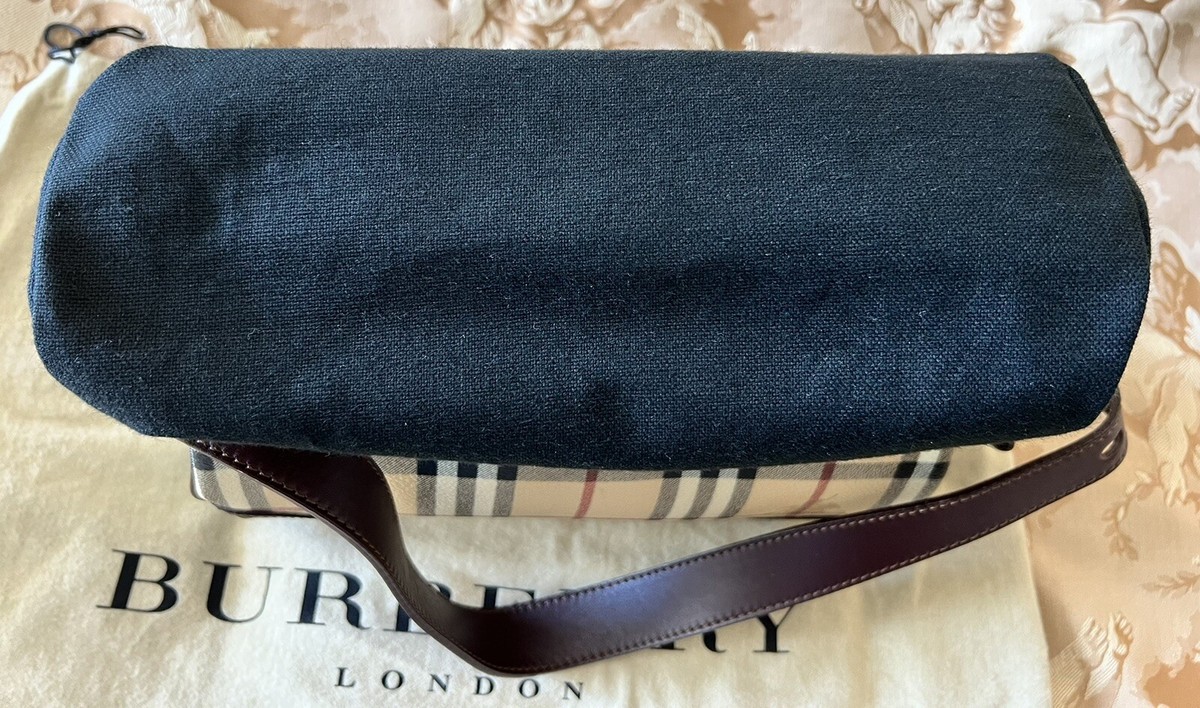 Burberry Nova Check/Haymarket Brown Barrel Coated Canvas Burberry Nova Check/Haymarket Brown Barrel Coated Canvas