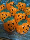 16 Vtg Halloween Jack O Lantern Pumpkin Blow Mold Plastic String Light Covers  — photo 10