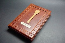 Personalized recipe book, handmade leather recipe book, blank cookbook