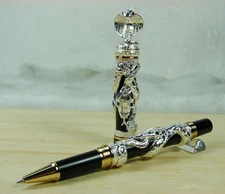 Jinhao Snake Rollerball Pen , Luxury Sliver Cobra 3D Pattern Collection Gift Pen