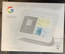 Nest Hub 7 Smart Display with Google Assistant (2nd Gen) - Chalk (New sealed)