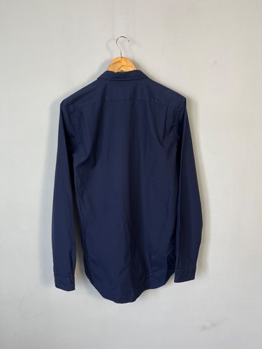 Paul Smith Classic Cotton Men Navy Blue Button Up Long Sleeve Shirt Size M - Picture 7 of 9