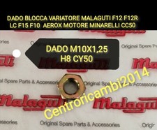 DADO BLOCCA VARIATORE MALAGUTI F12 F10 F15 F12 R  BOOSTER AEROX 10X1,25 H8 CY50