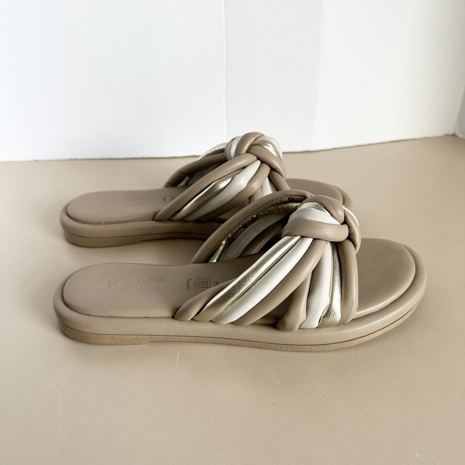 Seychelles Womens Tan Simply The Best Slide Slip On Sandals Sz US
