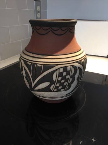Weller Pottery Souevo, Indian Design large vase Circa 1910 - Picture 4 of 9