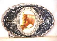 Western Metal Belt Buckle Horse Head a