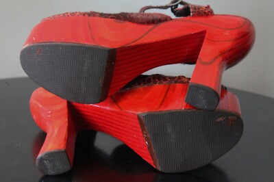 Vintage 1960s Platform Heels-Snakeskin with Wood Platform Vintage 1960s Platform Heels-Snakeskin with Wood Platform