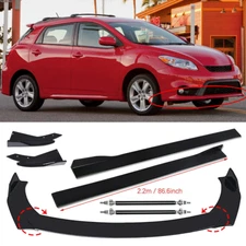 Front Bumper Lip Spoiler Splitter Glossy Black Extension For Toyota Matrix 03-14
