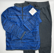 Boys Size 6 Active Quarter Zip Long Sleeve Pullover  Jogger Pants Set Outfit