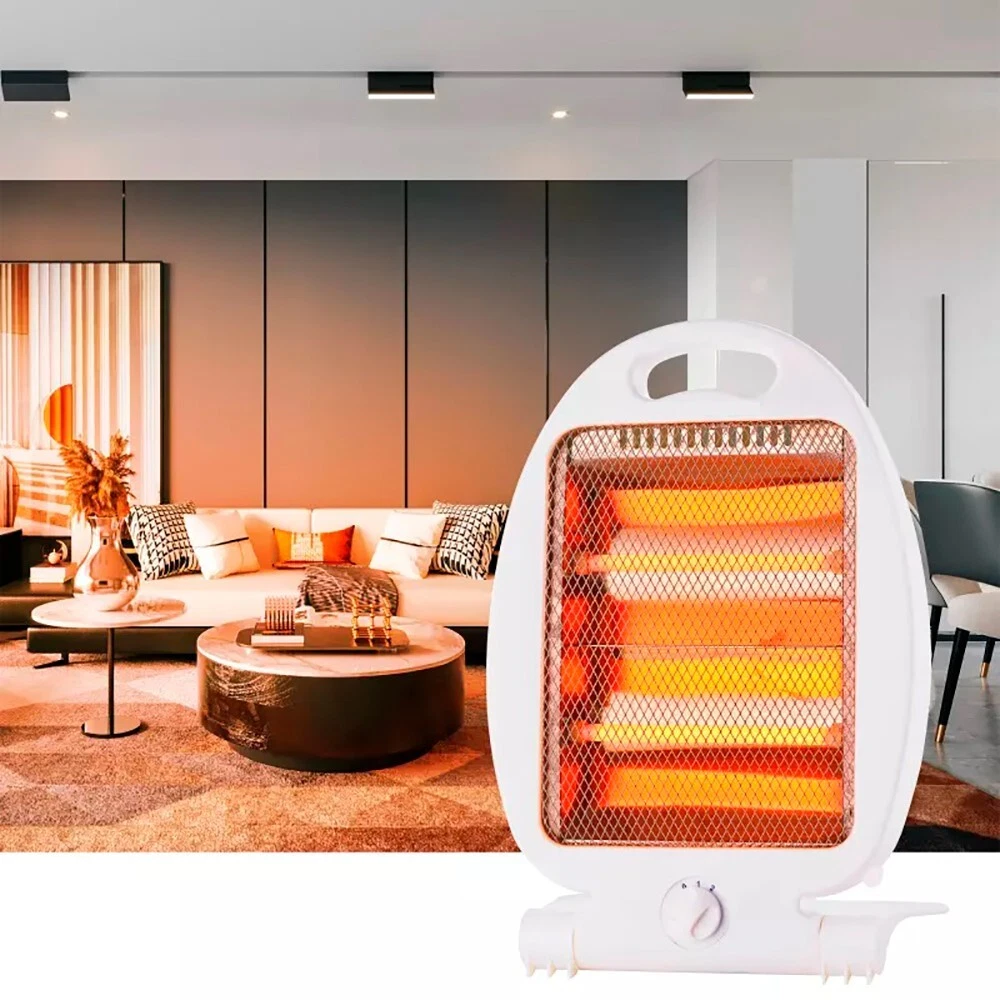Estufa eléctrica portátil con 2 niveles de potencia 400/800W | 2 tubos de cuarzo