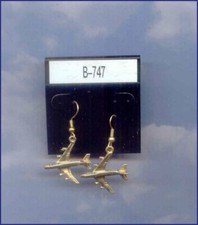 B-747 Airliner Earring Aircraft Airplane Plane 99's Aviatrix Made in the USA