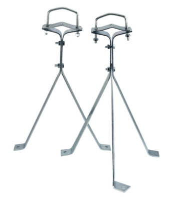 2-Pack 12-inches Wall Mount Brackets w/Lag Bolts to hold up to 1-5/8'' O.D. mast