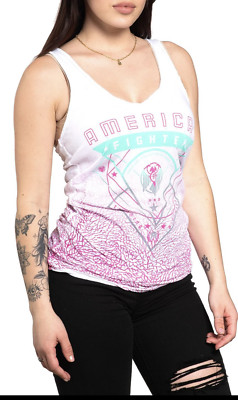 AMERICAN FIGHTER Women's T-Shirt TANK VALDEZ RACER Athletic Biker
