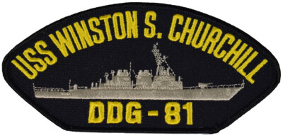 USS WINSTON CHURCHILL DDG-81 SHIP PATCH - GREAT COLOR - Veteran Owned Business