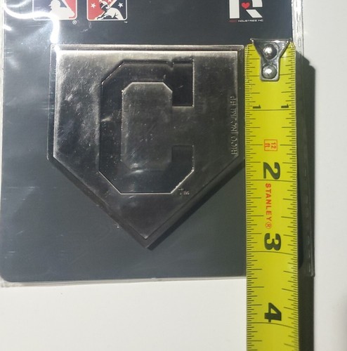 Cleveland Indians / Guardians Auto Emblem Car Decal Metal Antique Nickel Design - Picture 5 of 7