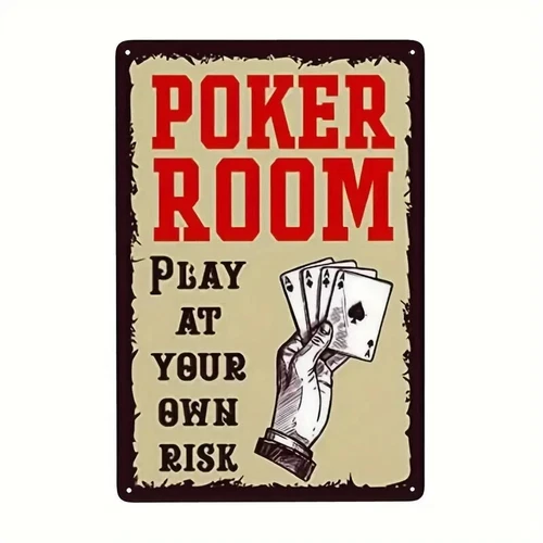 BLOW OUT Vintage Poker Metal Tin Signs, Poker Metal Signs NEW 8x12