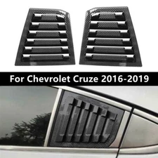 Carbon Fiber Side Window Quarter Louver Cover Trim For Chevrolet Cruze 2016-2019