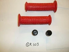 RED ATV HAND GRIPS FOR THUMB THROTTLE SUZUKI LT 250R + LT 500R QUAD RACER NEW