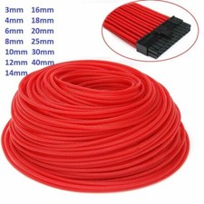 Red 3mm-40mm Expandable Braided Cable Sleeving/Sheathing/Auto Wire Harnessing