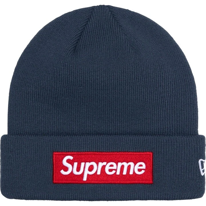 Bonnet bonnet In Hand Supreme x New Era boîte logo FW24 rouge marine neuf