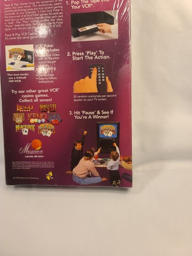 VCR Casino Poker Remote Control Game Jackpot Casino Series New Sealed! - 第 13/14 張圖片