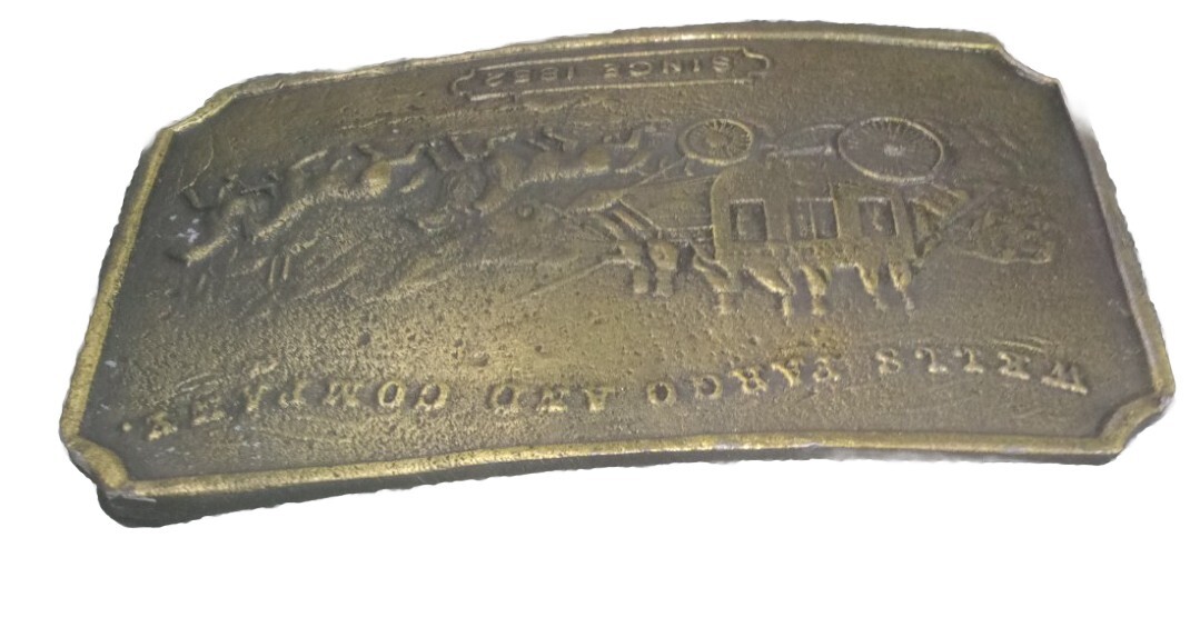 Vtg Wells Fargo Belt Buckle Brass '70s Indian Store Cherokee NC '70s Stagecoach eBay