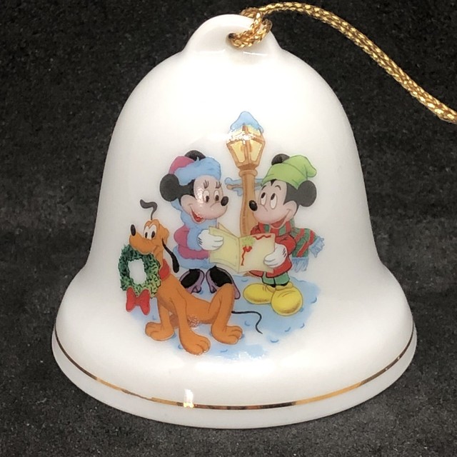 Grolier Disney Christmas Bell Ornament Mickey Minnie Pluto Collectible 1994 eBay
