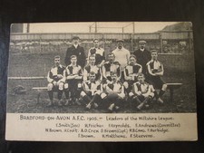 1905 Bradford On Avon Leaders Wiltshire League AFC RUGBY FOOTBALL postcard RARE