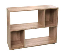 MOBILETTO LIBRERIA SCAFFALE MODERNO RIPIANI MENSOLE ROVERE SBIANCATO 80*24*H63