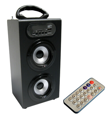 MOBILE BLUETOOTH LAUTSPRECHER - SOUNDBOX  BLACK-RADIO FM-AUX-USB-SD-MP3- BOX22