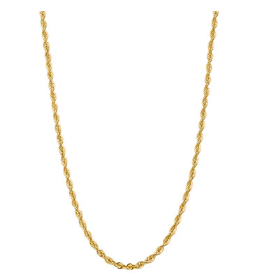 Normale massive 14K Gelbgold Seil Kette - 1,5, 2, 2,5, 2,75, 3, 3,65, 4, 5, 6 mm