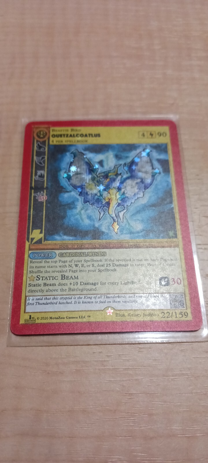 KICKSTARTER Quetzalcoatlus Reverse Holo Cryptid Nation 1st Edition MetaZoo Card 