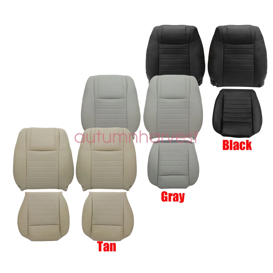 For 2005-2009 Ford Mustang GT Front Replacement Perforated Leather Seat Cover US - Image 2 of 2