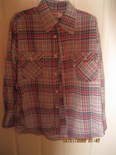 Vintage Levis Shirt Men's X-Large Plaid Flannel Cotton Plaid Western 80s/90s