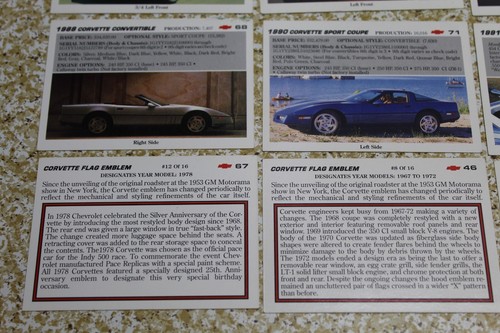 1991 Corvette Cards 16 Collect-A-Card VETTE SET Corvette's & Boat & M. Andretti - Picture 7 of 10