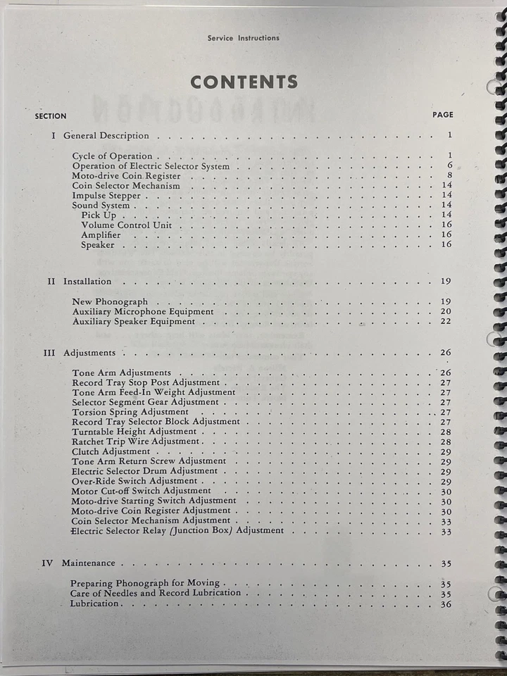 *NEW* Wurlitzer Model 1015 Complete Service & Parts Manual! ENLARGED SCHEMATICS! - Image 3 of 4