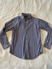 POLO RALPH LAUREN MENS CUSTOM FIT LONG SLEEVE BUTTON FRONT SHIRT, M, 15 1/2