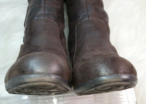 Madison Women's Size 7.5 M Bronze Brown Mid Calf Boot Buckle Zip Soft Heel S-80 - Picture 5 of 12