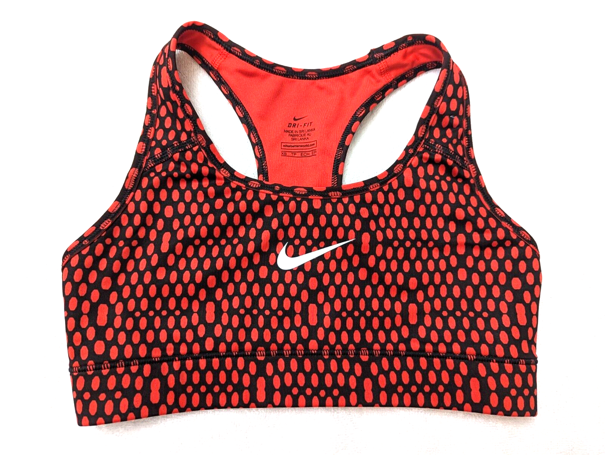 red and black nike sports bra