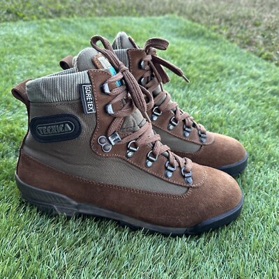 Vintage Tecnica Trekking Boots Mens 6.5 Brown Hiking Outdoors Gorpcore