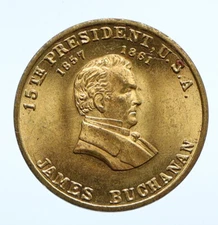 UNITED STATES US 15th President James Buchanan OLD BUCK - VINTAGE Medal i96508