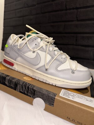 Nike Dunk Low Off-White Lot 25 Size UK Brand New Deadstock