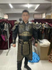 Chinese Helmet and Armor General Warrior Cloth Lion Zhangfei Handmade Leather 