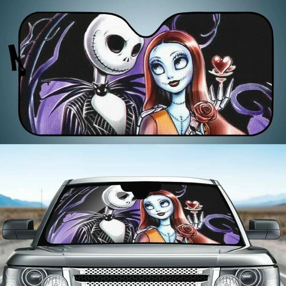 The Nightmare Before Christmas Car Sun Shade SUV Reflective Visor Block UV Ray