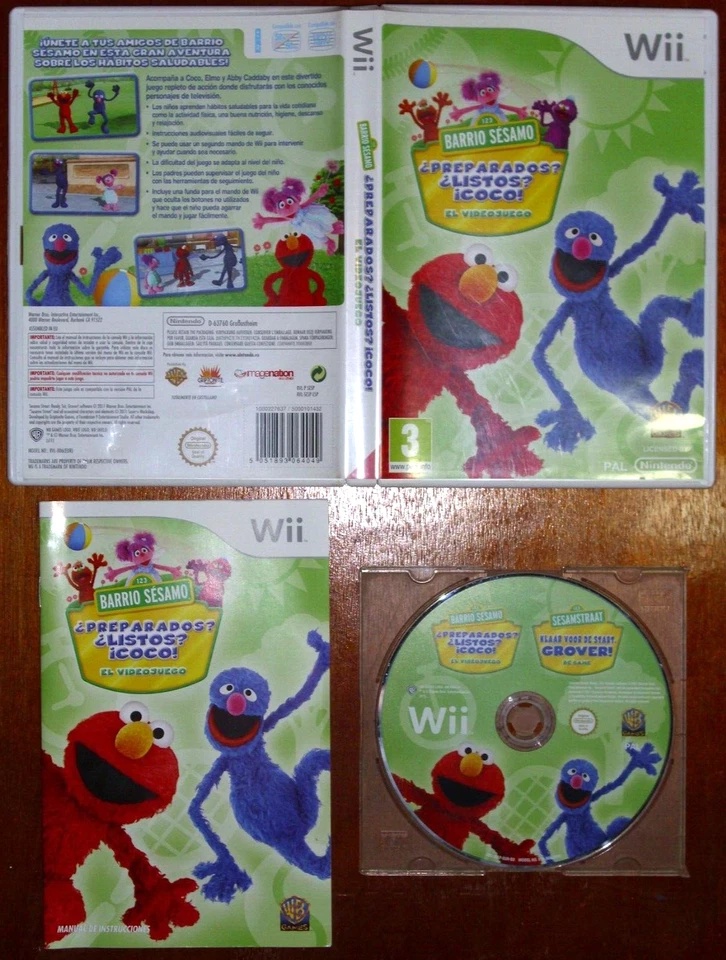 NINTENDO WII BARRIO SESAMO PREPARADOS LISTOS COCO MUY BUEN ESTADO PAL ESPAÑA