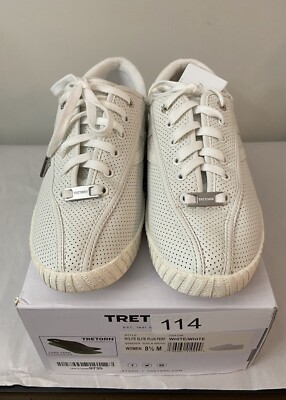 Tretorn Women's Nylite Elite Plus Leather & Canvas Original Sneakers White 8.5