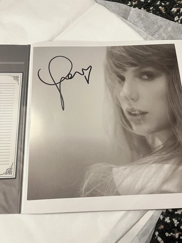 Taylor Swift Signed The Tortured Poets Department Vinyl The Manuscript w/ Heart