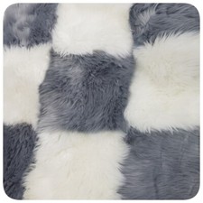 Image of Fluffy Faux Fur Sheepskin Rug Non Slip Soft Hairy Mat Large Carpet 120 x 180cm