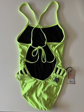 Jolyn Gavin 2 Swimsuit Neon Yellow Size 30 - NEW