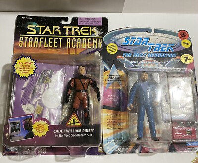 Star Trek Willian Riker 2 Stück Sternenflottenakademie und Next Generation Org Pkg